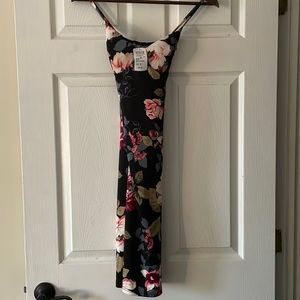 Floral dress with padded top